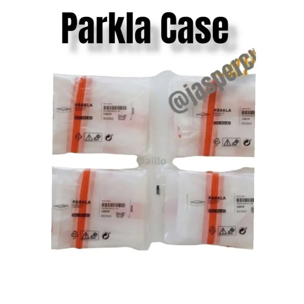 ^IKEA PÄRKLA Set of Four (4) Roomy Sturdy Storage Reusable Case Tote Travel Cube